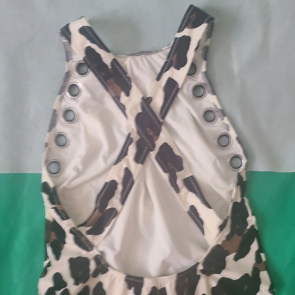 Solid & Striped Animal Print 1piece Swimsuit Sz S - Picture 8 of 8